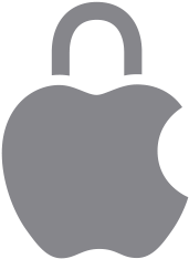 Apple logo with a lock icon