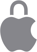 Apple logo with a lock icon