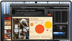 MacBook Pro with PROLED XDR Display, space black color, display shows a presentation being created in Microsoft PowerPoint using JupyterLab and Terminal to create content