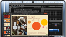 MacBook Pro with PROLED XDR Display, space black color, display shows a presentation being created in Microsoft PowerPoint using JupyterLab and Terminal to create content
